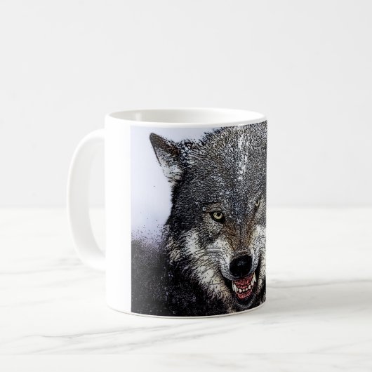 Wild Wolf Kaffeetasse (Vorderseite Links)