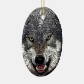 Wild Wolf Keramik Ornament (Rechts)