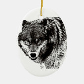 Wild Wolf Keramik Ornament (Vorne)
