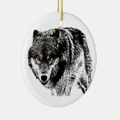 Wild Wolf Keramik Ornament (Rechts)
