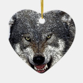 Wild Wolf Keramik Ornament (Vorne)