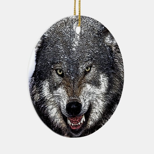 Wild Wolf Keramikornament (Rechts)