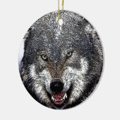 Wild Wolf Keramikornament (Links)
