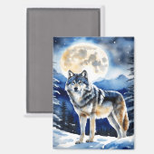 Wild Wolf Magnet (Vorderseite/Rückseite)