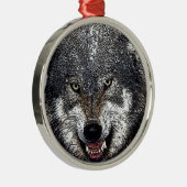 Wild Wolf Ornament Aus Metall (Rechts)