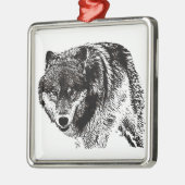 Wild Wolf Ornament Aus Metall (Links)