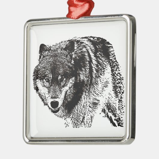 Wild Wolf Ornament Aus Metall (Links)