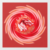 Wild Wolf Pfeifenrotes Fensterklammern Fensteraufkleber (Blatt)