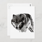 Wild Wolf Postkarte (Vorne/Hinten)