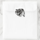 Wild Wolf Quadratischer Aufkleber (Tasche)