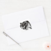 Wild Wolf Quadratischer Aufkleber (Umschlag)