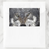 Wild Wolf Rechteckiger Aufkleber (Tasche)