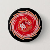 Wild Wolf Whirling Black Button (Vorderseite)