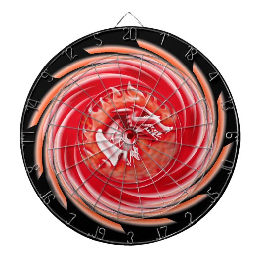 Wild Wolf Whirling Black Dartboard Dartscheibe (vorne)
