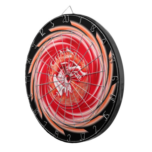 Wild Wolf Whirling Black Dartboard Dartscheibe (Vorderseite rechts)