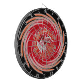 Wild Wolf Whirling Black Dartboard Dartscheibe (Vorderseite Links)
