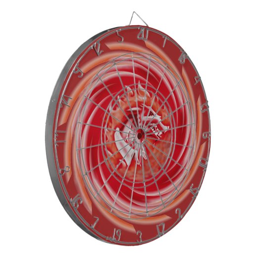 Wild Wolf Whirling Red Dartboard Dartscheibe (Vorderseite Links)