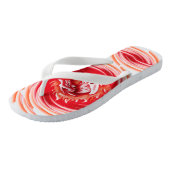 Wild Wolf Whirling weiße Flip Flops Badesandalen (Schrägansicht)