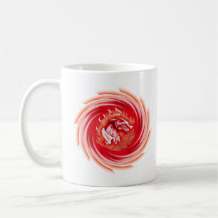 Wild Wolf Whirling weiße Tasse