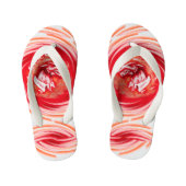 Wild Wolf Whirling weißes Kleinkind Flip Flops Kinderbadesandalen (Fußbett)