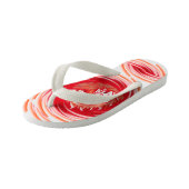 Wild Wolf Whirling weißes Kleinkind Flip Flops Kinderbadesandalen (Schrägansicht)