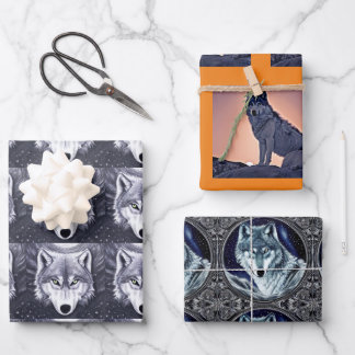 Wild Wolf Wrapping Sheets Geschenkpapier Set