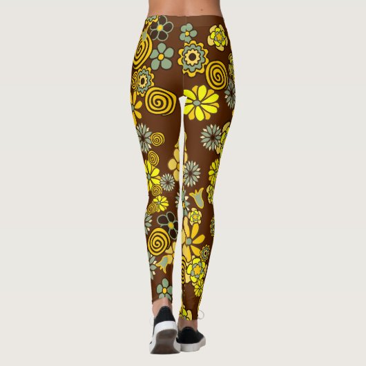 Wild Wonder Blume Leggings, trendige Leggings (Rückseite)