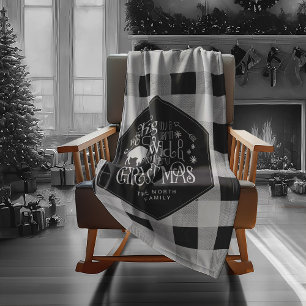 Wild Wonderful Christmas Black Buffalo Kariert ID6 Fleecedecke