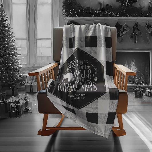 Wild Wonderful Christmas Black Buffalo Kariert ID6 Fleecedecke