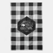 Wild Wonderful Christmas Black Buffalo Kariert ID6 Geschirrtuch (Vertikal)