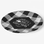 Wild Wonderful Christmas Black Buffalo Kariert ID6 Pappteller (Schrägansicht)