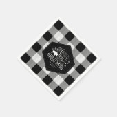 Wild Wonderful Christmas Black Buffalo Kariert ID6 Serviette (Ecke)