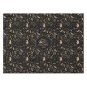 Wild Wonderful Christmas Pattern/Kraft Black ID604 Tischdecke (Vorderseite (Horizontal))