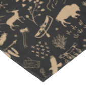 Wild Wonderful Christmas Pattern/Kraft Black ID604 Tischdecke (Schrägansicht)