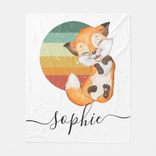 Wild Woodland Animals Baby Fleece Blanket