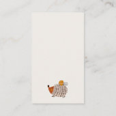 Wild Woodland Animals Windeln Raffle Baby Dusche Begleitkarte (Rückseite)