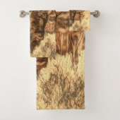 Wild Woodland Bison Badhandtuch Set (Insitu)