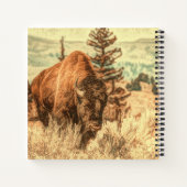 Wild Woodland Bison Notizblock (Rückseite)