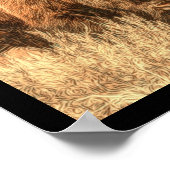 Wild Woodland Bison Poster (Ecke)