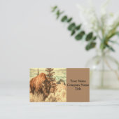Wild Woodland Bison Visitenkarte (Stehend Vorderseite)