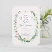 Wild-Woodland-Blume Bestätigung Einladung (Stehend Vorderseite)