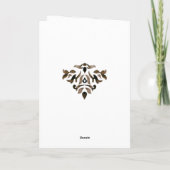 Wild Woodland Laurel Wappen Monogram Wedding Foto Dankeskarte (Rückseite)