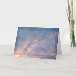 Wild Words Sunset Sky Foto Word Art Grußkarte Karte