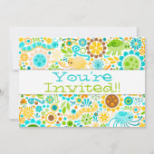 Wild World Niedlich Bugs Party Einladung (Rückseite)