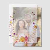 Wild Wreath Beautiful Fall Blume Einfache Hochzeit Pergament Einladungen (Versatz (Ehepaar))