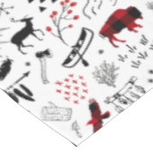 Wild Wunderschönes Weihnachtsmuster Rot/Schwarz ID Tischdecke (Schrägansicht)