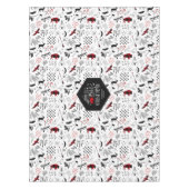 Wild Wunderschönes Weihnachtsmuster Rot/Schwarz ID Tischdecke (Vorderseite)