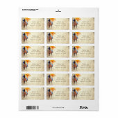 Wild Wüstenpony mit Sun Horse-Adresse Adressaufkleber (Vorne)