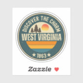 Wild WV - Mountain Staat Souvenir Aufkleber (Blatt)