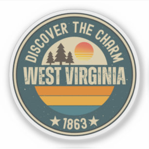 Wild WV - Mountain State Souvenir Aufkleber